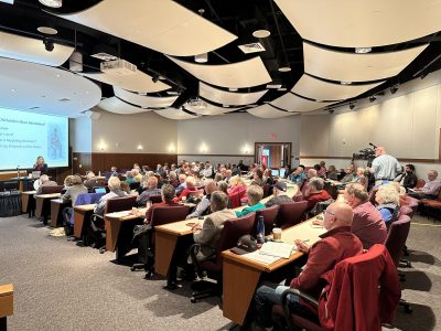 Lauren K. Thompson speaking in 2024.